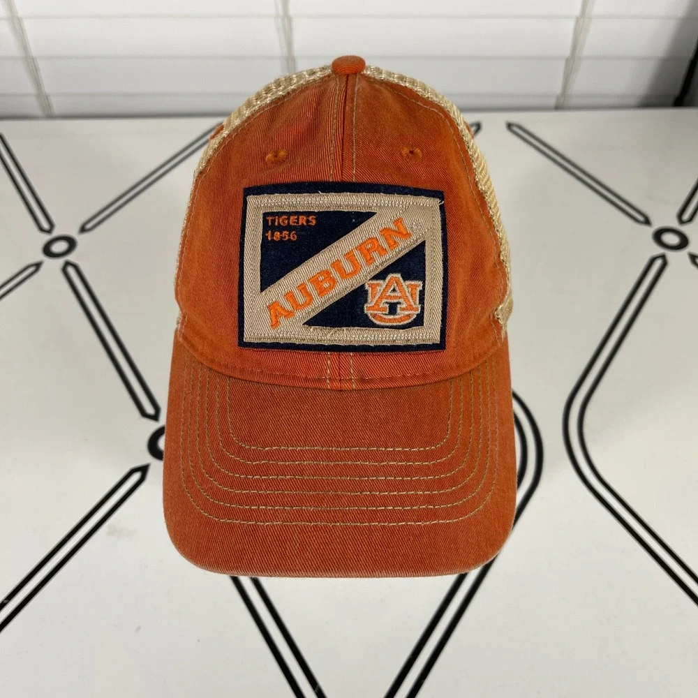 Auburn Tigers NCAA Legacy Trucker Hat Orange Tan Mesh‎ Adjustable Baseball Cap